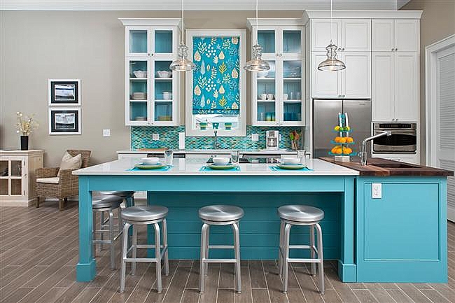Mavi Renkli Mutfak Dekorasyonlarından Örnekler