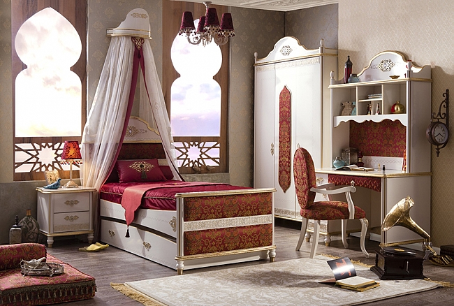 osmanlı tarzı ile çilek mobilya sultan genç odası takımı