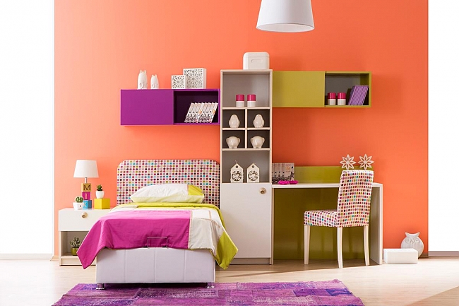 Renkli Genç Odası Modelleri Alfemo Color Mix Genç Odası