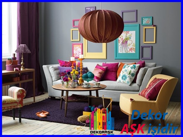 Oturma Odası Dekorasyon Tüyoları ve Renkli Oturma Odası Dekorasyon Örnekleri
