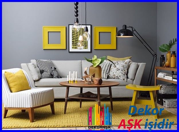 Oturma Odası Dekorasyonunda Renklerin Kullanımı Canlı Renkler ile Dekorasyon Örnekleri