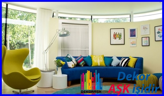 Renkli Modern Oturma Odası Dekorasyonlarından En Güzel Örnekler