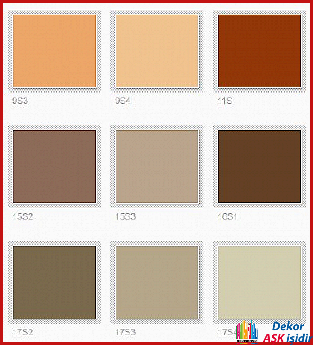 Filli Boya Dis Cephe Renk Kartelasi 2016