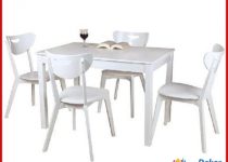 beyaz dekoratif masa sandalye tasarımları tekzende