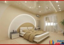 güzel yatak odası asma tavan tasarımlarından örnekler