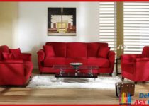 Kırmızı Renkli Modern Oturma Gruplarından Şık Örnekler