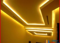 led ışıkı asma tavan dekorasyonu örnekleri