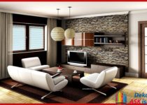 Modern Oturma Odaları İçin Taş Duvar Dekorasyon Örnekleri