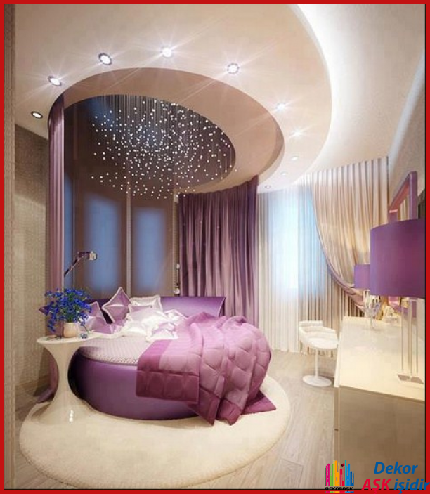 Yatak Odası Dekorasyonlarından Asma Tavan Örnekleri Dekor Aşk